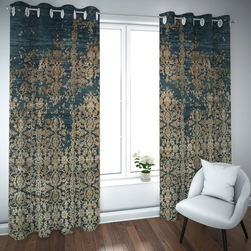 پرده مدل چاپی هازان سایز 300×150 سانتی متر 