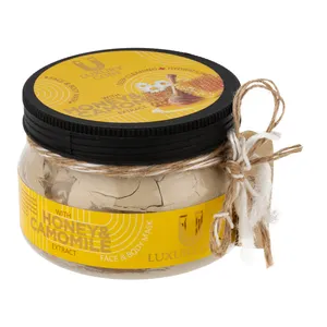 ماسک اسکراب صورت و بدن لاکچری کوین مدل عسل، بابونه مناسب برای انواع پوست حجم 300 میلی‌لیتر