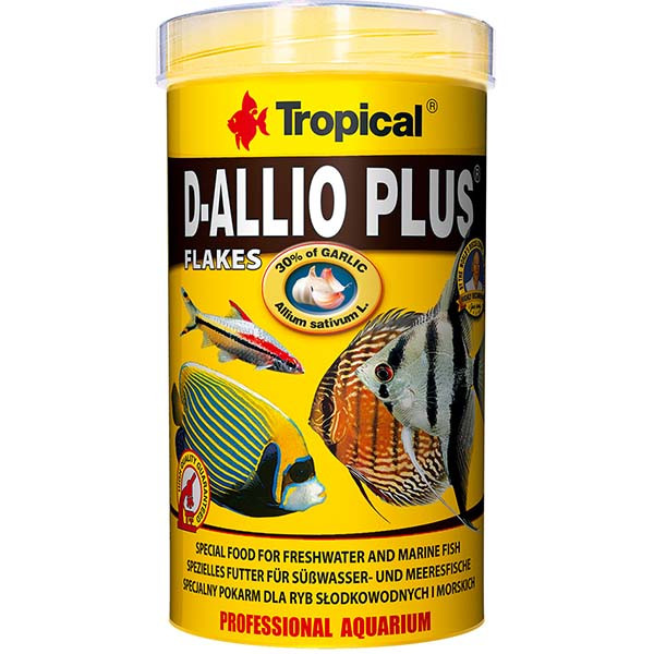  غذای ماهی تروپیکال مدل D- Allio Plus وزن 100 گرم