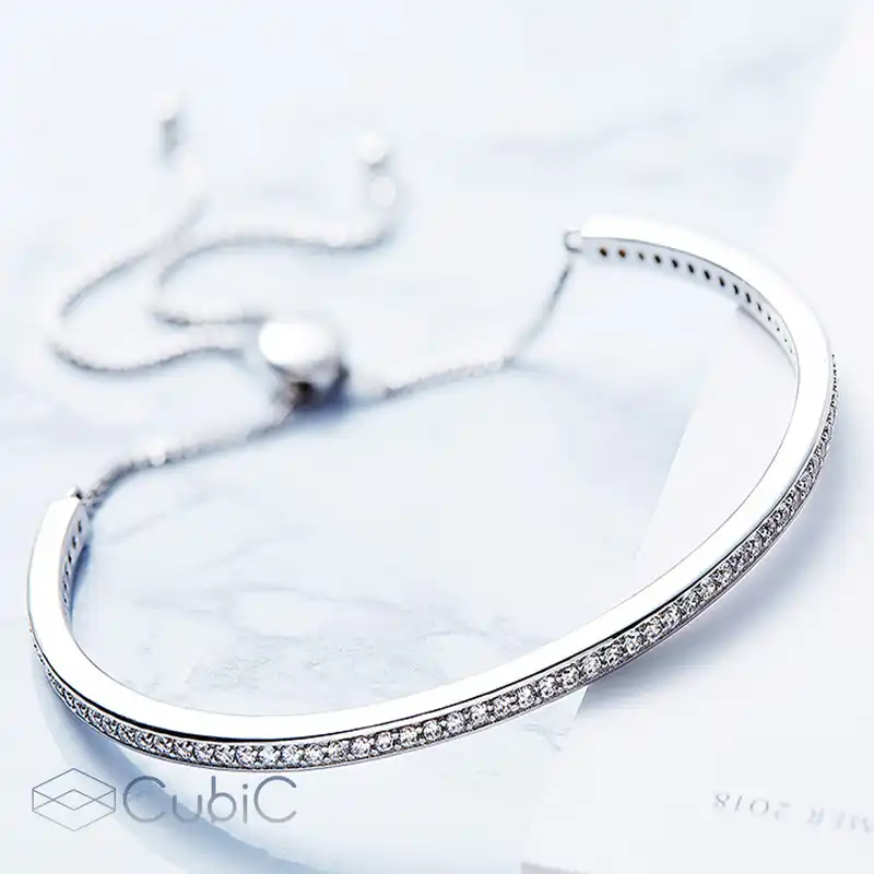 دستبند نقره زنانه کوبیک کد QB-7404