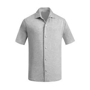 پیراهن آستین کوتاه یقه برگردان مردانه کروم مدل 2510123