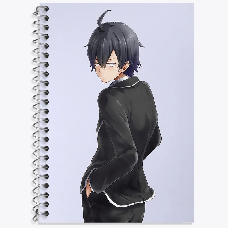 دفتر زبان 50 برگ خندالو مدل سه خط طرح هاچیمان انیمه جوانی کمدی رومانتیک من کد 32520