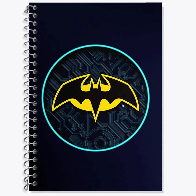 دفتر زبان 50 برگ خندالو مدل دو خط طرح بتمن Batman کد 25826