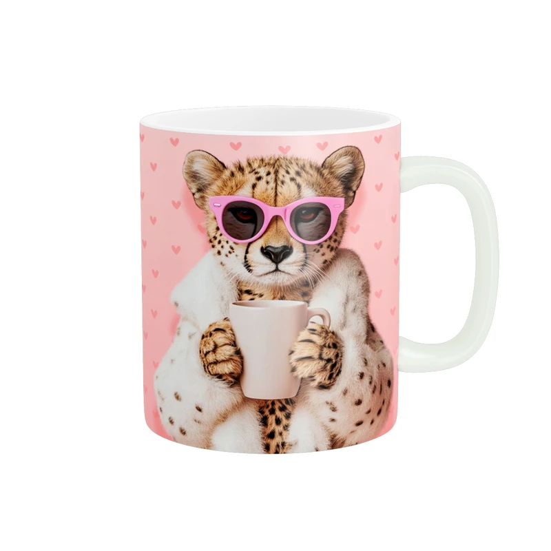 ماگ پاد آفرین طرح پلنگ کد 5091