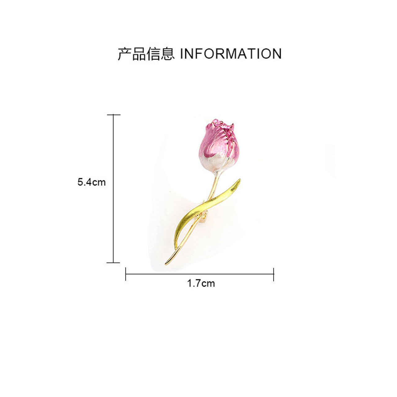 گل سینه زنانه مدل غنچه لاله کد 00696