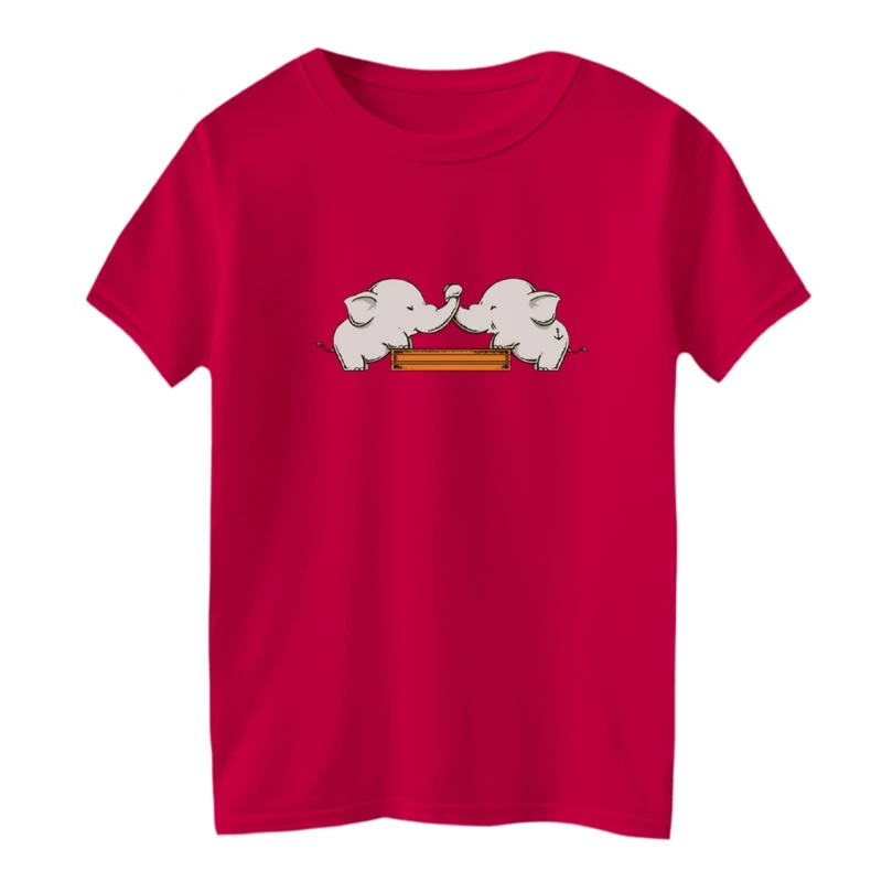 تی شرت آستین کوتاه بچگانه مدل فیل های بامزه