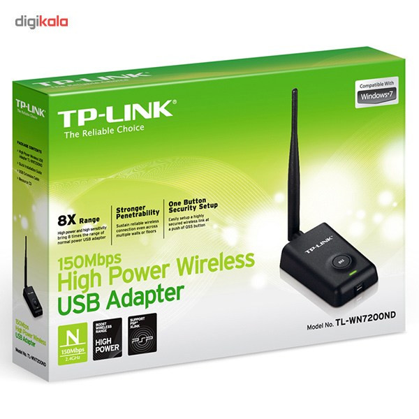 کارت شبکه USB بی‌سیم N150 تی پی-لینک مدل TL-WN7200ND_V1