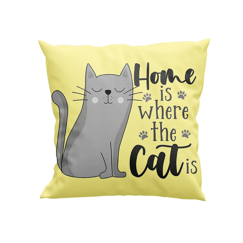 کوسن پاد آفرین مدل گربه و خانه کد DKK378