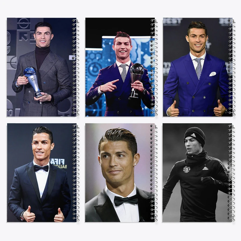 دفتر نقاشی 50 برگ خندالو طرح کریستیانو رونالدو کد 329 مجموعه 6 عددی