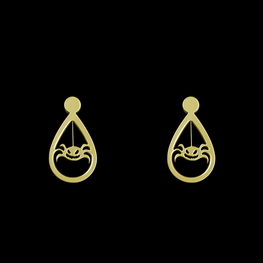 گوشواره طلا 18 عیار زنانه مدوپد مدل عنکبوت کد GA1-13937