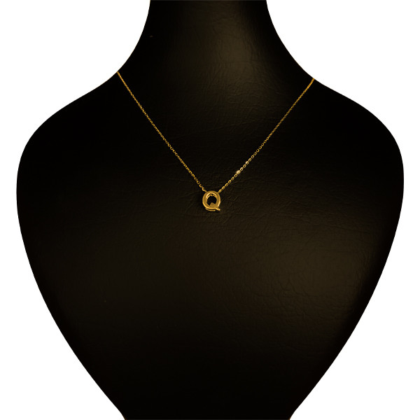 گردنبند طلا 18 عیار زنانه گنجینه هنر خوش نشین مدل سه بعدی طرح Q