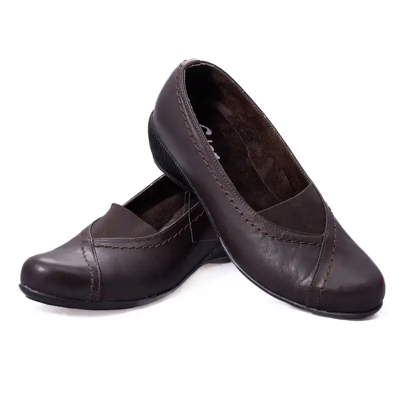 کفش طبی زنانه نادر مدل کشی کد 652 رنگ قهوه ای