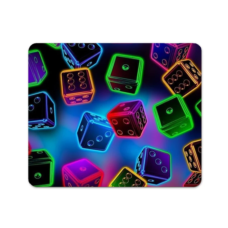 ماوس پد پاد آفرین طرح تاس های رنگی کد 745 سایز 19*24 سانتی متر