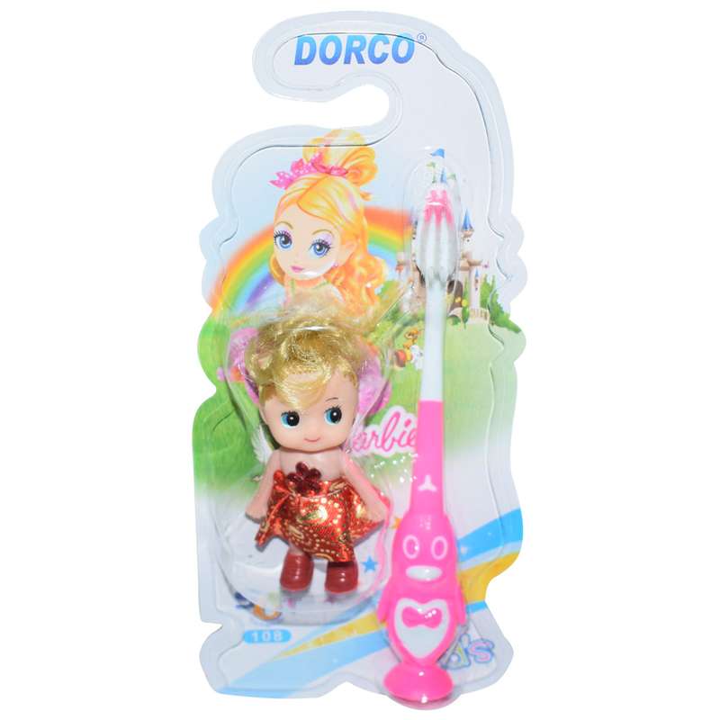 مسواک کودک دورکو مدل Barbie 108 به همراه عروسک مسواک کودک دورکو مدل Barbie 108 به همراه عروسک