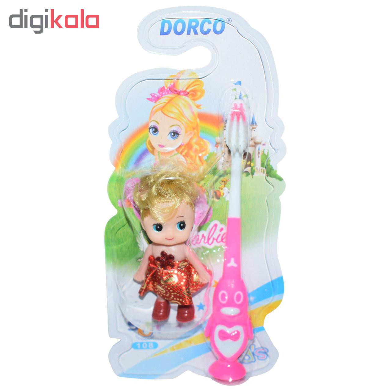 مسواک کودک دورکو مدل Barbie 108 به همراه عروسک مسواک کودک دورکو مدل Barbie 108 به همراه عروسک