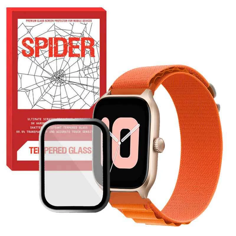 بند اسپایدر مدل LOOP ALPINE مناسب برای ساعت هوشمند آمیزفیت BIP 3 به همراه محافظ صفحه نمایش