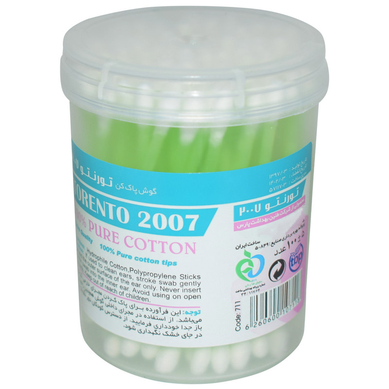 گوش پاک کن مدل تورنتو 2007 بسته 100 عددی