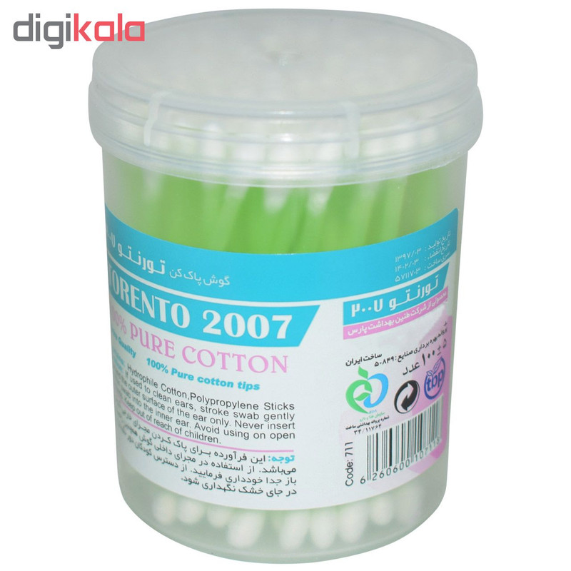 گوش پاک کن مدل تورنتو 2007 بسته 100 عددی