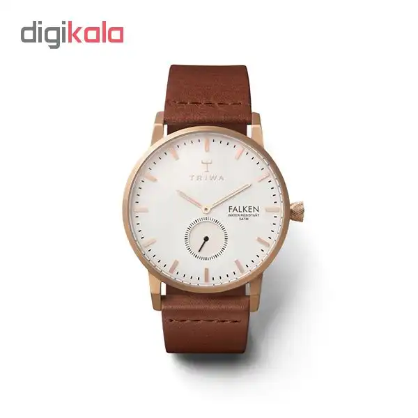 ساعت مچی عقربه ای تریوا مدل Rose Falken brown