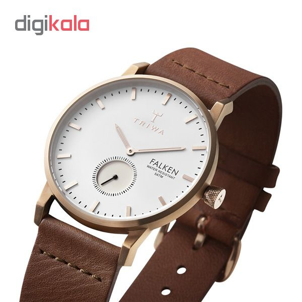 ساعت مچی عقربه ای تریوا مدل Rose Falken brown