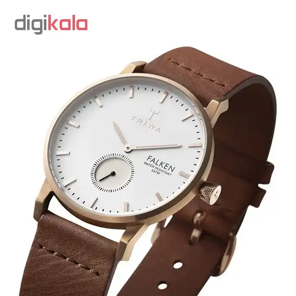 ساعت مچی عقربه ای تریوا مدل Rose Falken brown