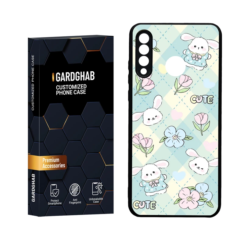 کاور گارد قاب مدل دور ژله ای گلس فانتزی مناسب برای گوشی موبایل هواوی P30 Lite