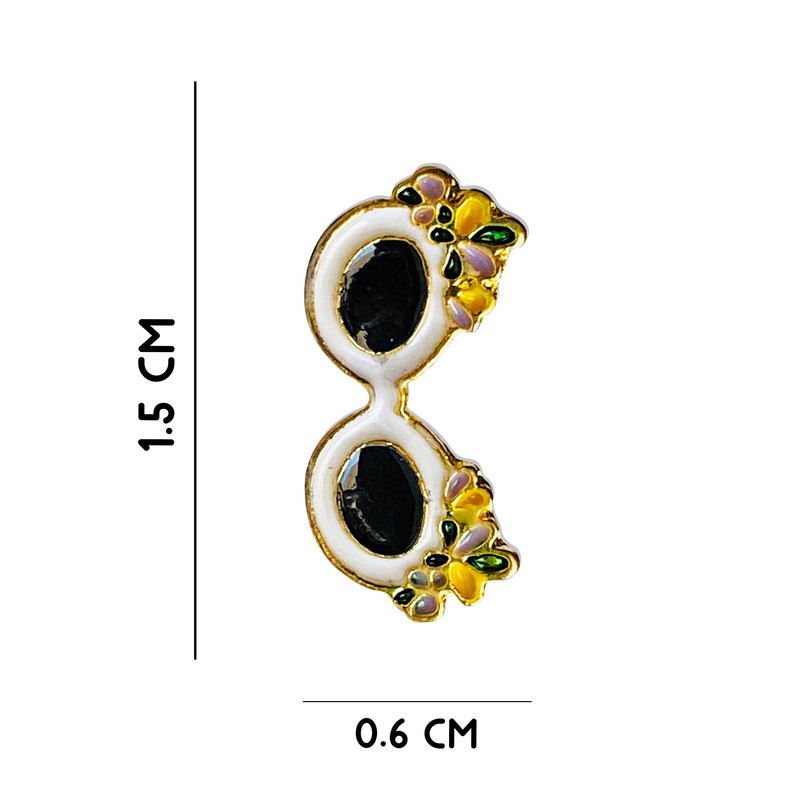 سنجاق سینه دخترانه مدل پین فلزی طرح عینک