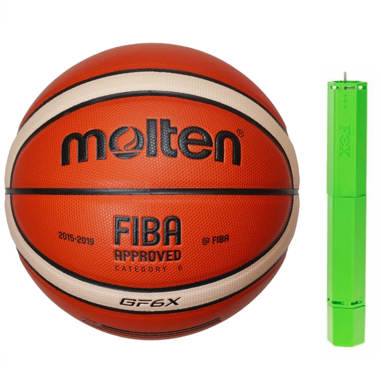 توپ بسکتبال مولتن مدل GF6X به همراه تلمبه فاکس