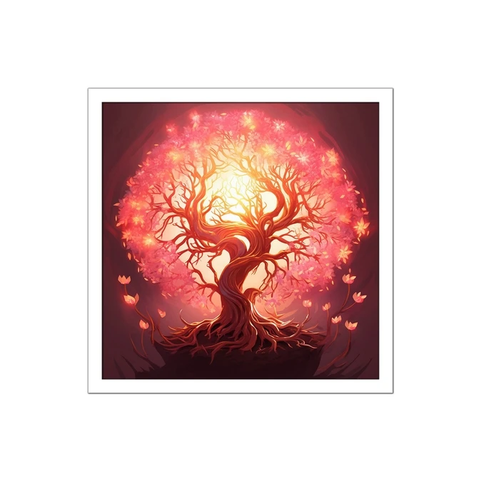 تابلو نوری بکلیت طرح گرافیکی درخت مدل W-MID-18823