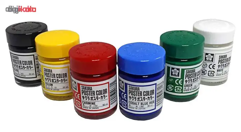 گواش 6 رنگ ساکورا مدل PW6