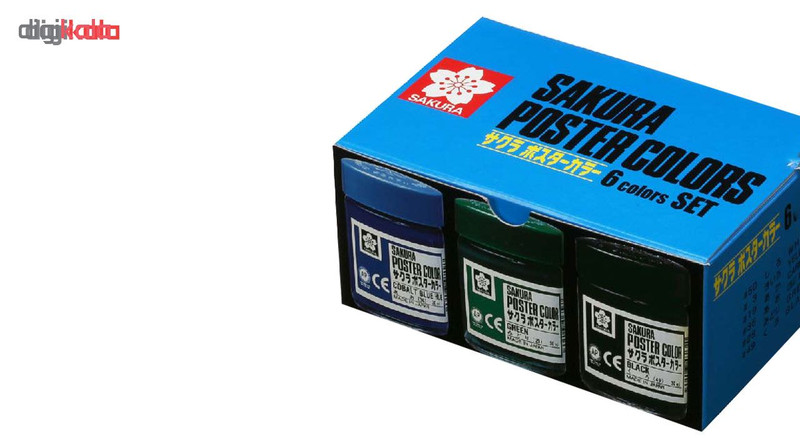 گواش 6 رنگ ساکورا مدل PW6