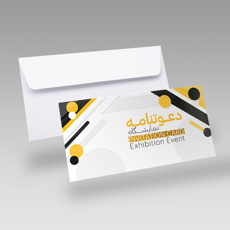 کارت دعوت مدل کارت دعوت نمایشگاه کد DAV-NAM-01 بسته 10 عددی