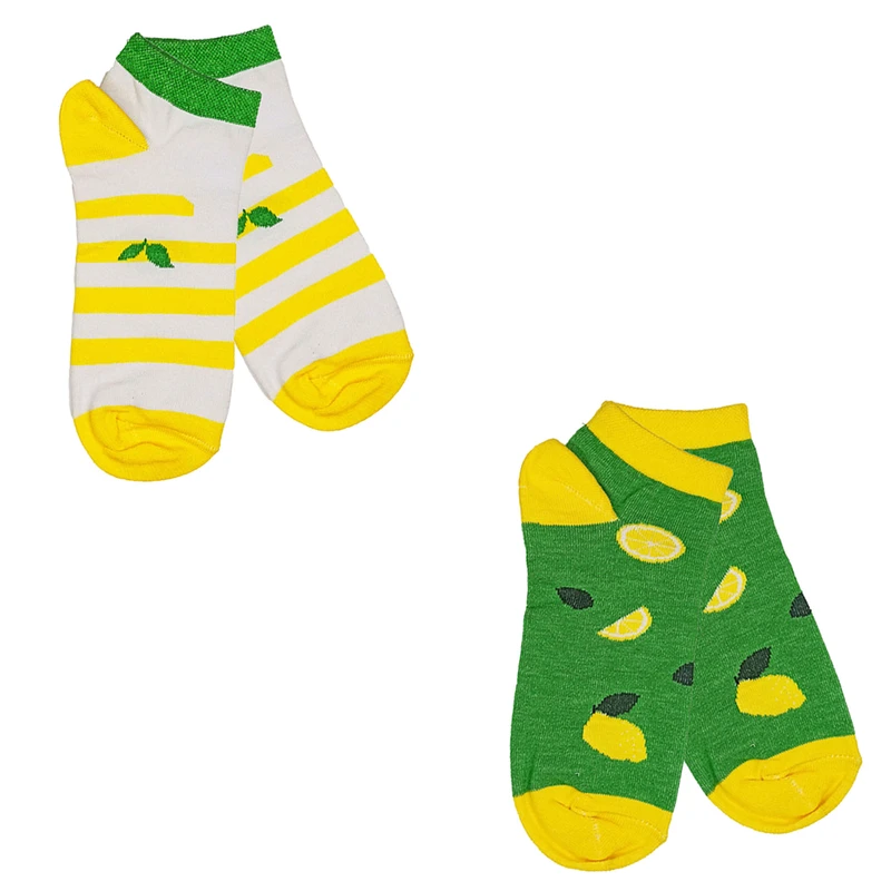 جوراب ساق کوتاه زنانه مدل لیمو بسته 2 عددی
