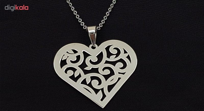 گردنبند نقره طرح قلب