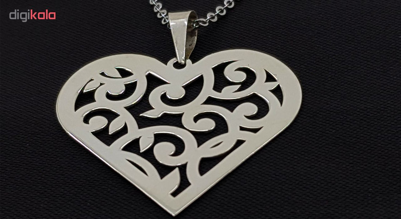 گردنبند نقره طرح قلب