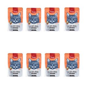 پوچ گربه ونپی مدل مرغ و ماهی کاد 640 گرم بسته 8 عددی 