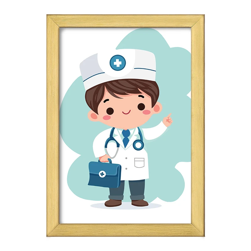 تابلو خندالو طرح پزشک و پرستار کودکانه کد 36509