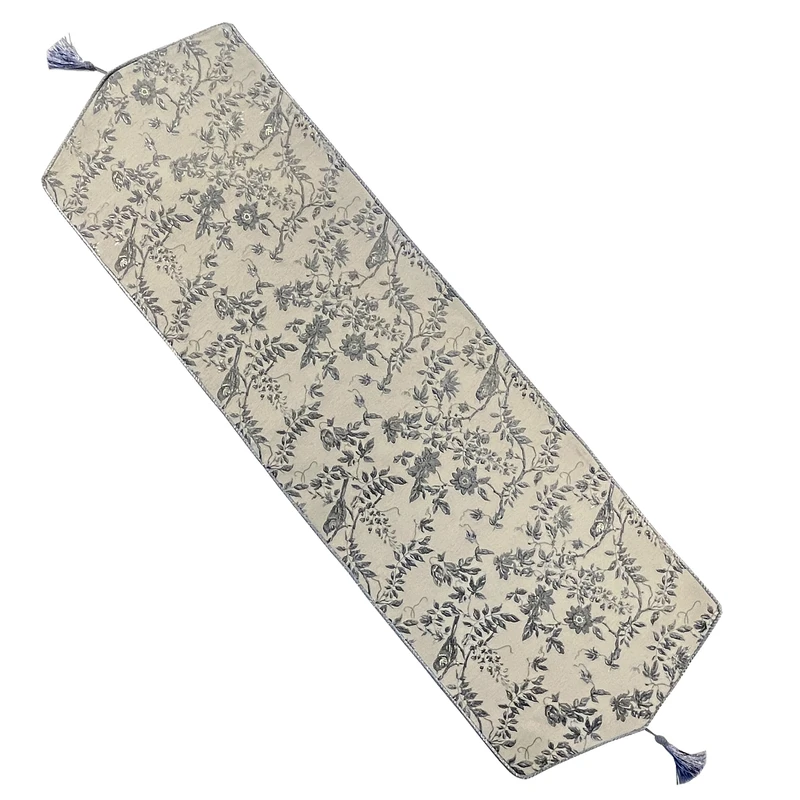 رومیزی مدل پرنده طرح شاخ و برگ سایز 45x20 سانتی‌متر