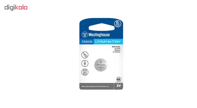 باتری سکه ای وستینگ هاوس مدل 2032 بسته 2 عددی