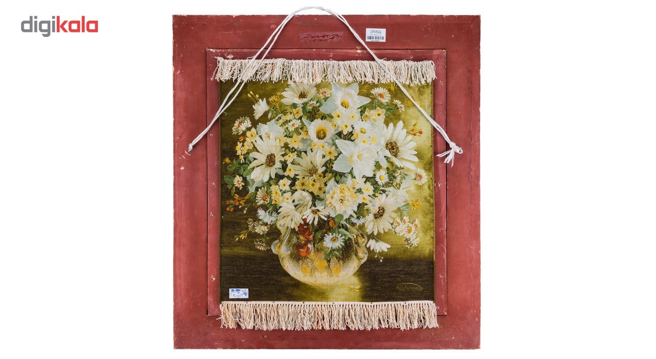 تابلو فرش گالری سی پرشیا طرح گل های مارگیت در گلدان کد 901275