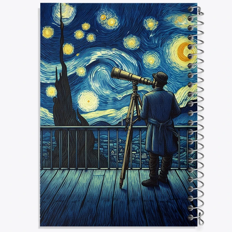 دفتر لیست خرید 50 برگ خندالو طرح ونسان ونگوگ کد F246