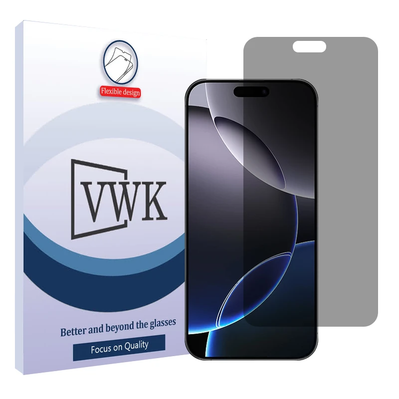 محافظ صفحه نمایش حریم شخصی وی دبلیو کی مدل Tough مناسب برای گوشی موبایل اپل iPhone 16 Pro