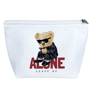 کیف لوازم آرایش دخترانه خندالو مدل خرس تدی  کد 2441