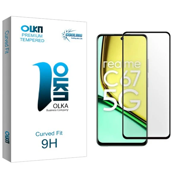 محافظ صفحه نمایش شیشه ای کولینگ مدل Olka مناسب برای گوشی موبایل ریلمی C67