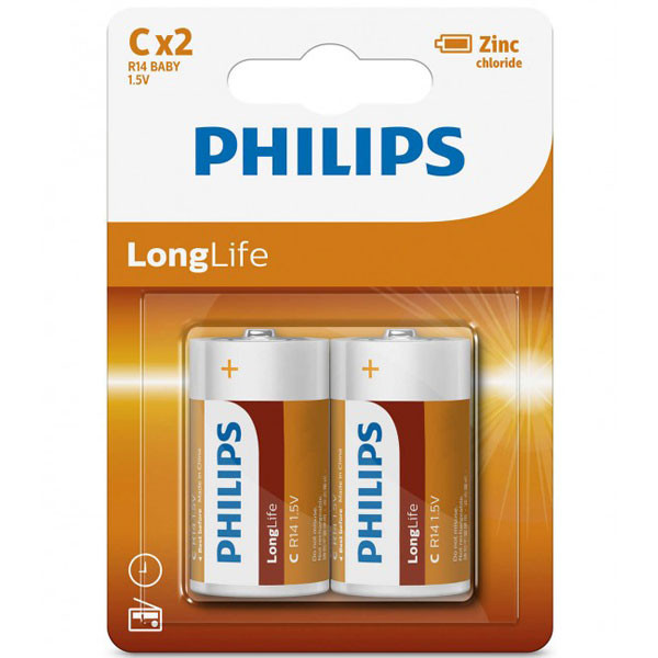 باتری C فیلیپس مدل R14L2B/97 بسته 2 عددی