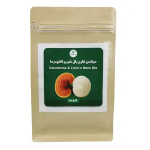 پودر میکس قارچ گانودرما لوسیدوم و پودر قارچ یال شیر خشک شده قارچ سرا - 100 گرم