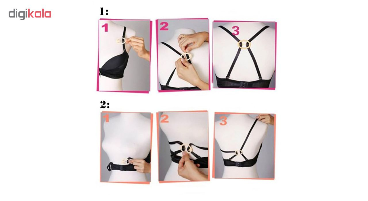 گیره جمع کننده بند سوتین مدل Attchea Brassiere Invisible بسته 6 عددی