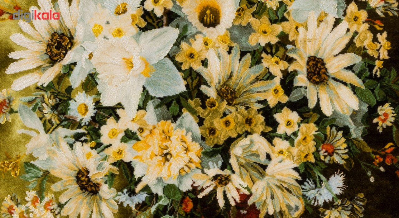 تابلو فرش گالری سی پرشیا طرح گل های مارگیت در گلدان کد 901275