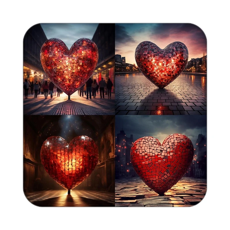 زیر لیوانی کاکتی مدل عاشقانه کد mp11796