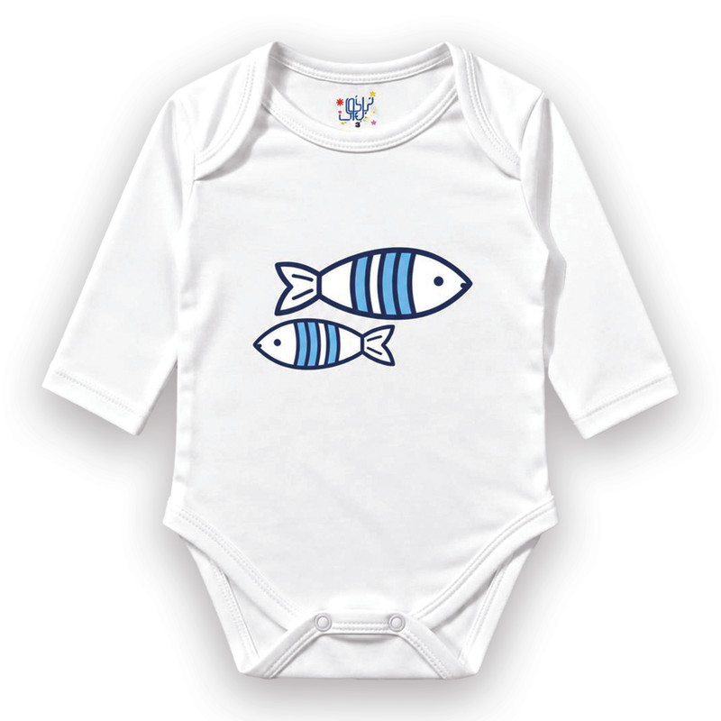 ست بادی و شلوار نوزادی نیل کوک مدل CUTIE FISH